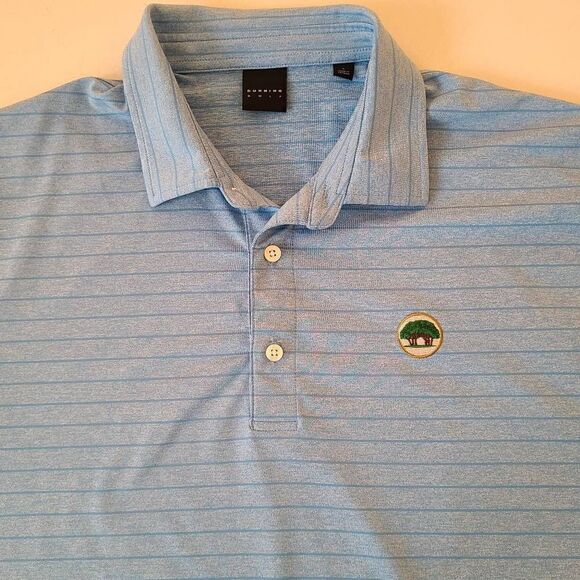 Dunning Golf Mens Light Blue Coolmax Polo Shirt Size Large - Picture 4 of 13